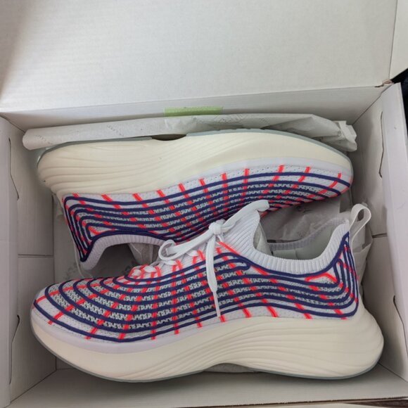 APL Mens Techloom Zipline - Size 10 - White/Blue Haze/Impulse Red - Picture 2 of 6